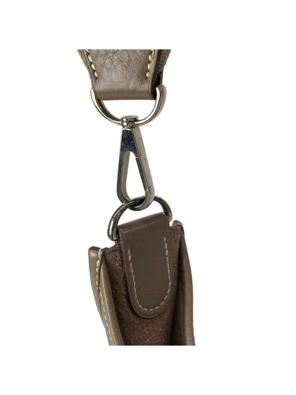 Hermes Shoulder Bag Evelyne GM Etoupe Silver